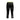 Black Ortovox Fleece Light Pants M back view with Merino wool label and striped waistband