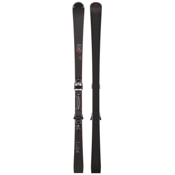 Van Deer H-Power 68 skis with Lakonic bindings, matte black top sheet and glossy carbon base