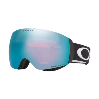 Oakley Flight Deck M ski goggle with blue-to-pink gradient PRIZM lens and black matte frame