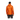 Back view of Mammut Broad Peak IN orange men's hooded jacket with horizontal quilting