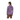 Back view of purple Mammut Taiss ML hooded jacket curved hem