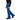 Side fit of Mammut ski pants over black Atomic ski boots highlighting leg cut