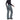 Grey Mammut Stoney HS Thermo ski pants rear view on model showing thigh pocket and ankle mesh