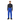 Male model wearing royal blue Mammut Eiger Nordwand Pro HS ski pants with suspenders