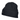 Charcoal grey ribbed knit beanie with wide folded cuff