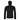 Back view of men's black ORTOVOX Fleece Grid Pullover showing raglan sleeves and vertical brand logo