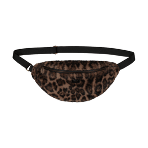 Barts Malinna leopard print faux fur fanny pack with front zip pocket
