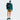 The North Face men's teal quarter zip pullover front fit with olive shorts and backpack