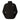 Back view of black fleece quarter-zip jacket showing shoulder logo placement