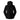 Back view of The North Face Descendit Jkt W black women's insulated ski jacket with attached hood