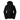 The North Face Descendit Jkt W women's black ski jacket front view with hood and zippered pocket