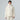 Full-body front view of woman wearing The North Face Descendit Jkt W cream ski jacket with hood