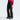 The North Face Lenado Pant W black flared leg ski pants side view with zippered pocket and technical fabric