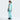 The North Face Lenado Pant W light blue straight-leg ski pants full outfit side view with jacket and boots