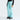 The North Face Lenado Pant W light blue flared leg ski pants side view with high waist buttons