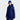 Royal blue women's ski jacket front view streamlined design zippered pockets