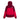 Burgundy red women's ski jacket back view color-block design hooded outerwear