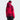 Burgundy red color-block women's ski jacket back view structured fit headband