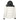 Back view of white and black Dot Out Pluma men's puffer jacket with black shoulder yoke