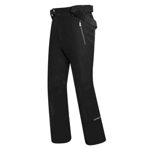 Black Dot Out Edge Pant M front view with belt loops and branded leg patch