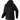 Front view of black Arcteryx Atom Hoody W with elastic cuffs and ribbed fabric texture