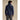 Back view of dark navy Arcteryx Atom Hoody M with slim tailored fit and hip-length hem