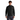 Close-up of men's black Arcteryx midlayer jacket fit and logo