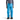Front view of bright blue Arc'teryx Sabre ski pants with adjustable waist