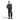 Arcteryx Rush men's navy ski pants with adjustable shoulder straps and cuffed ankles