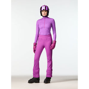 Purple Goldbergh Brina women's ski pully midlayer with star zipper pull and topographic design