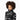 Model wearing black Goldbergh Mana Neckwarmer with repeating graphic print