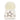White knit beanie with silver rhinestone star accent