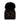 Black beanie with bronze sequin star and pom-pom