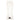 White flared ski pants with gold zipper accents and black heel patches