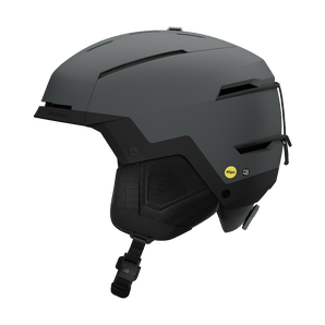 SALOMON Arcane Prime MIPS ski helmet showing Mips safety sticker and black accents