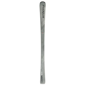 Stöckli Laser CX Slalomcarver – handgefertigter Schweizer Pistenski mit dunklem Top Sheet und Stöckli-Branding