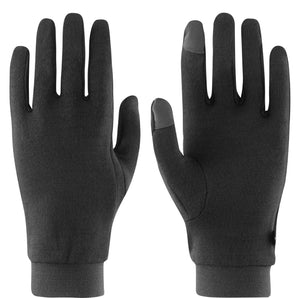 ZANIER Merino Liner Touch black knitted gloves with touchscreen fingertips