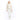 Front view cropped cream quilted jacket with stand-up collar