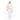 All-white outfit cropped quilted jacket and ski pants