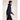 Person walking in dark navy Arcteryx Atom Hoody M midlayer with elasticated sleeve cuffs