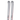 Close-up of Van Deer Gs Pro ski tips showing shield logo and red stripe