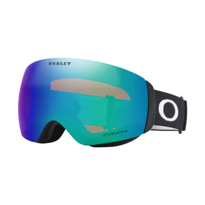 Oakley Flight Deck M ski goggle with blue-to-teal gradient Prizm lens and black frame