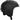 Salomon Husk Pro matte black ski helmet side view with ventilation slots and adjustable chin strap