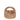 Barts Djupa light brown faux fur handbag with rounded bucket shape and top handle